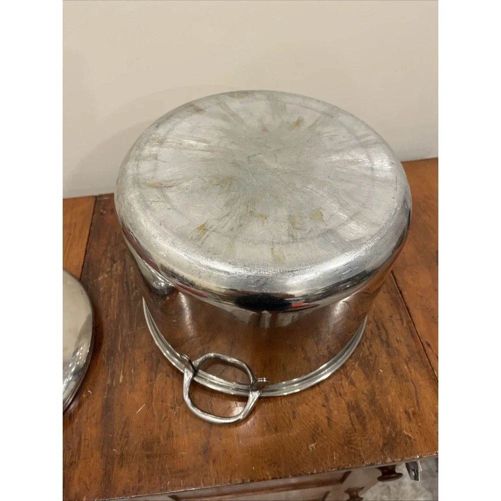 Vintage Farberware Stainless Steel 16 qt Stockpot Aluminum Clad w/ Lid Pot USA